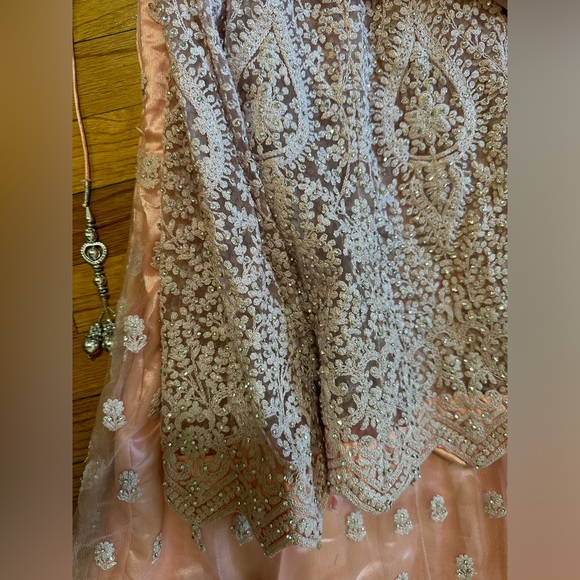 Traditional Indian Bollywood Designer Lehenga Wedding Bridal Dress Lengha Sz:36 - Picture 8 of 13
